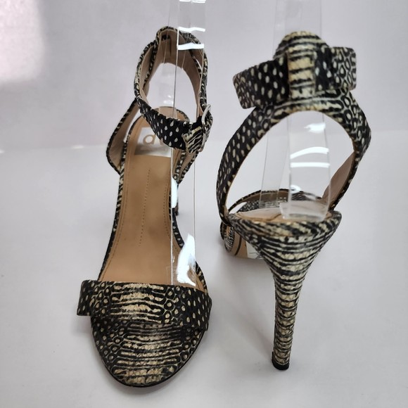Dolce Vita Snakeskin Embossed Leather Strappy Heel Sandals Size 6 1/2 - Picture 7 of 10